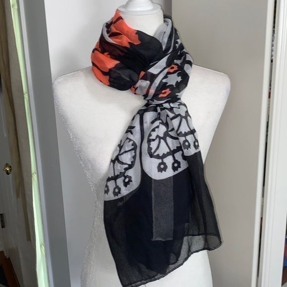 Zara Peach Orange Coral Black White Whimsical Bohemian Whimsigoth Cozy Warm Goth - Picture 8 of 16